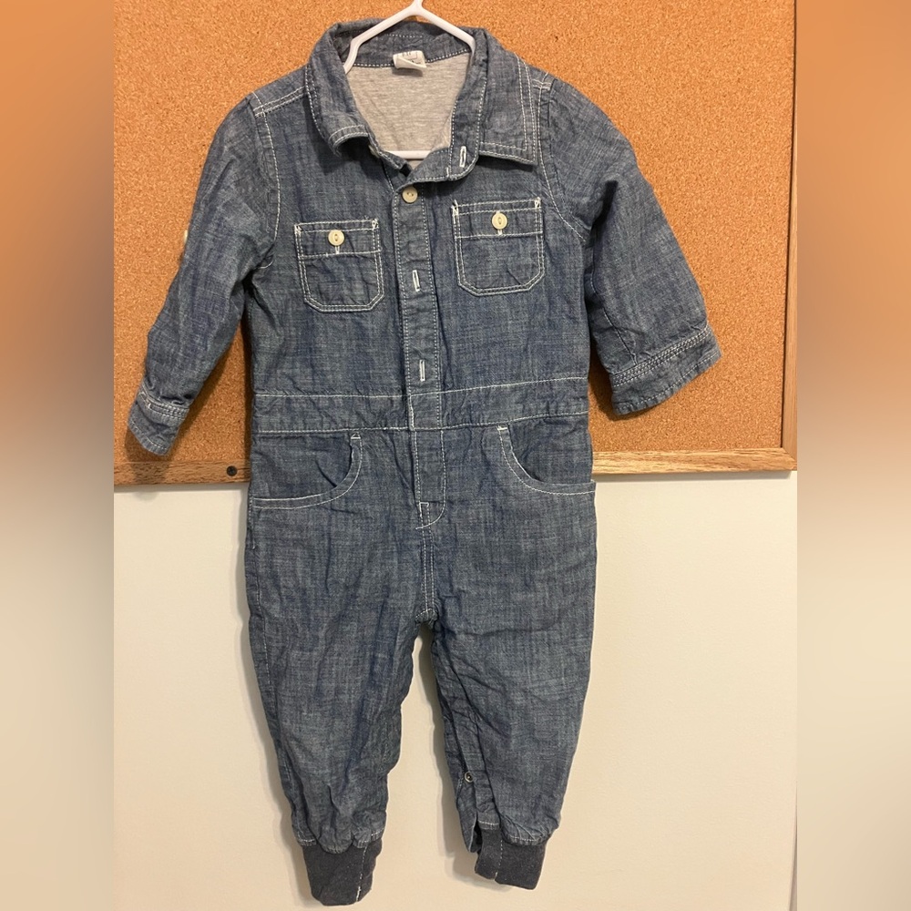 Baby Gap Denim lined romper